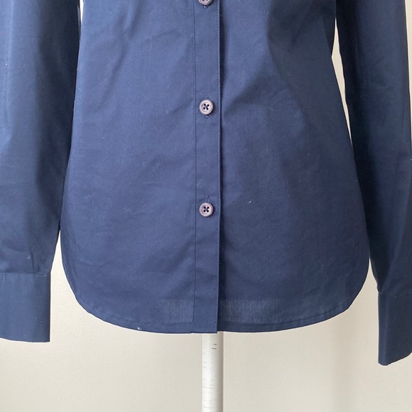 Ann Taylor Factory V-Neck Ruffled Button Down Shirt - Picture 3 of 7